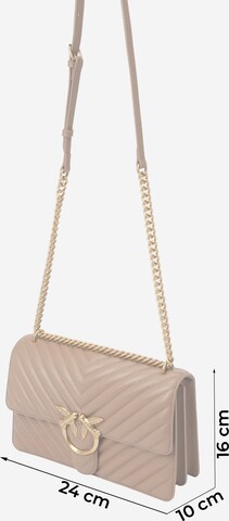 PINKO Axelremsväska 'Love' i beige