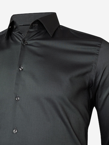 BOSS Black Slim fit Button Up Shirt 'Hank' in Grey