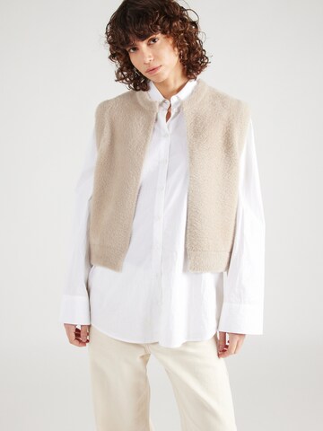 RINO & PELLE Knitted vest 'Elona' in Beige: front