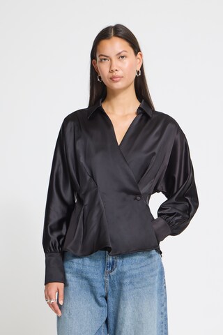 ICHI - Blusa en negro: frente
