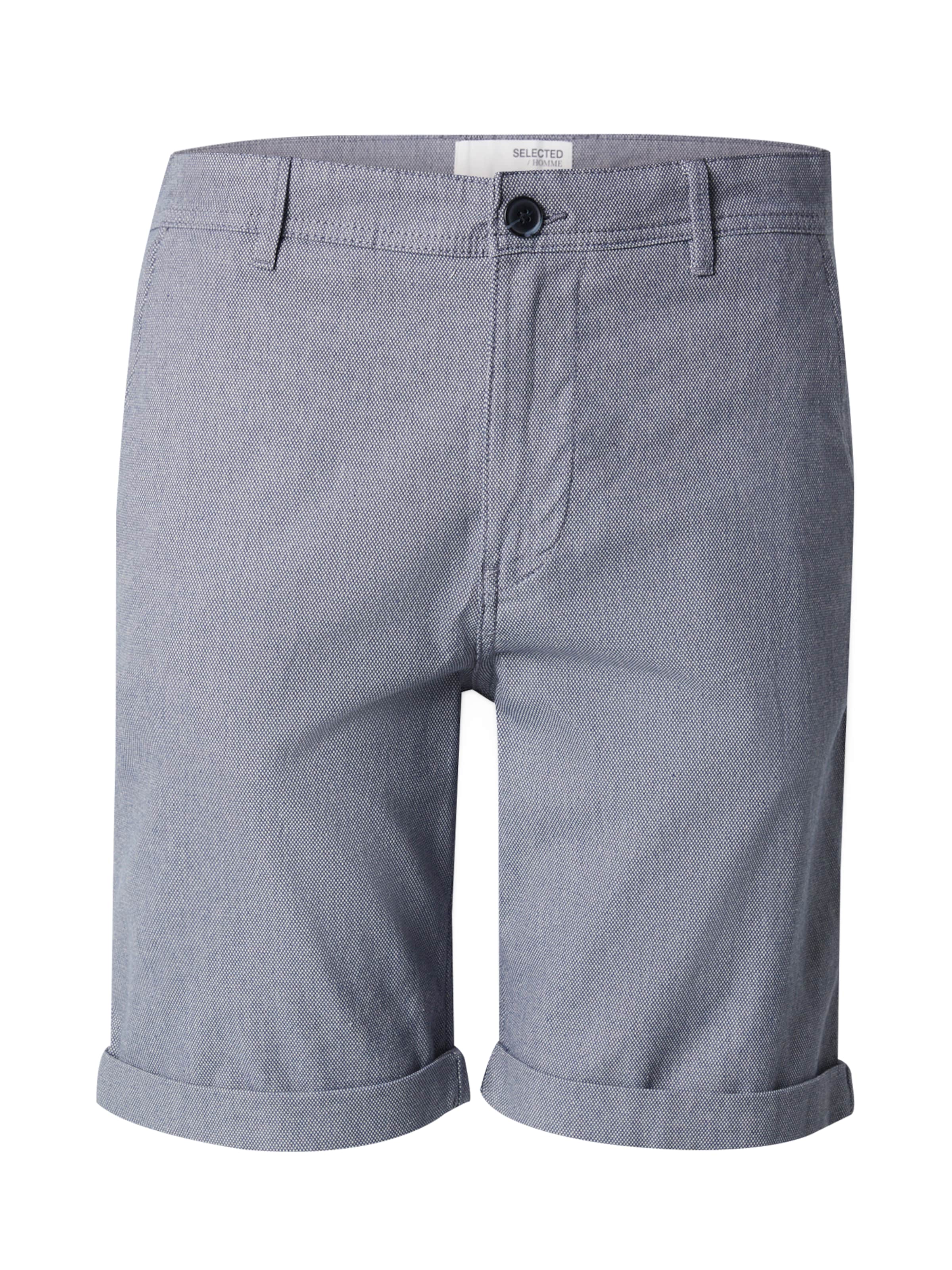 SELECTED Slimfit Παντελόνι τσίνο 'SLHLUTON' σε μπλε: μπροστά