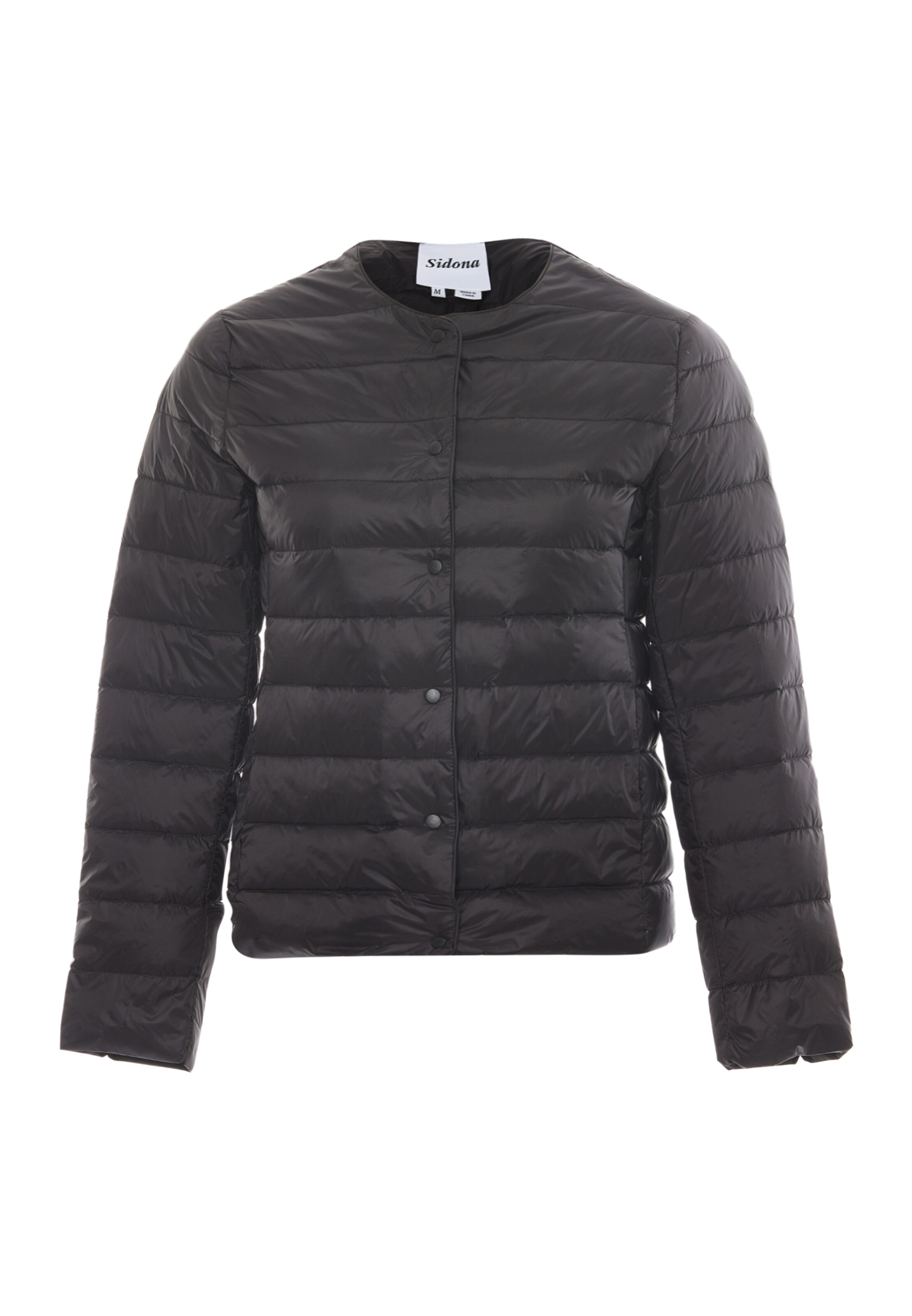 Veste mi-saison Usha en noir : devant