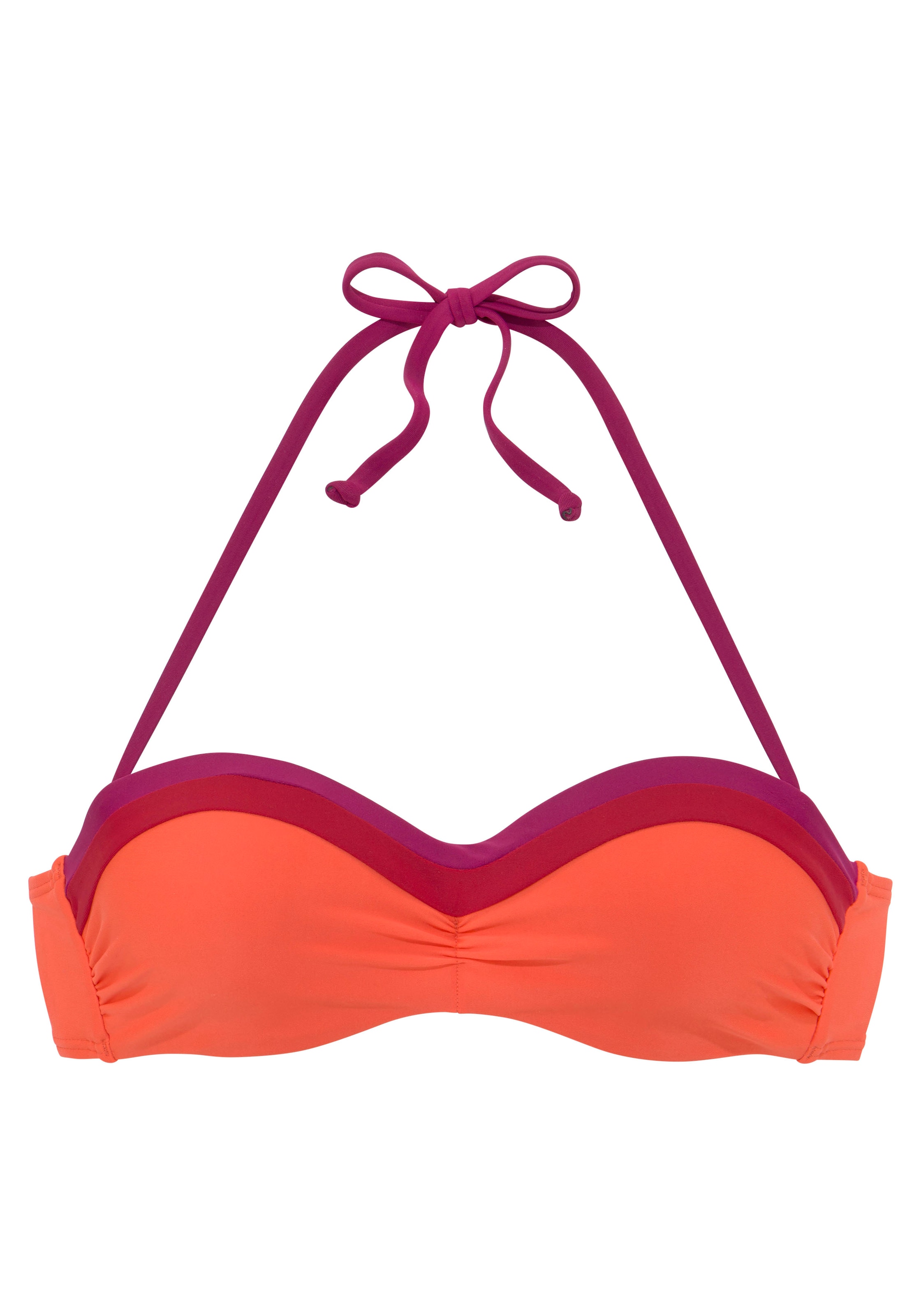 s.Oliver - Bandeau Top de bikini 'Yella' en naranja: frente