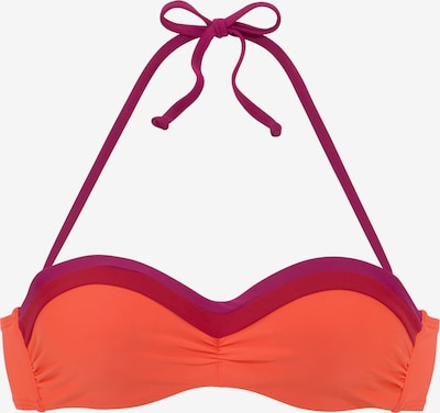 s.Oliver Bikini zgornji del 'Yella' | neonsko oranžna / rdeče vijolična / temno rdeča barva, Prikaz izdelka