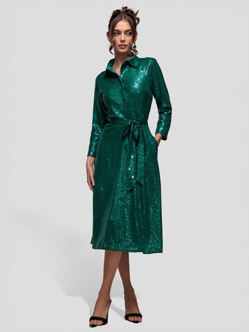 Robe-chemise GODDIVA en vert : devant