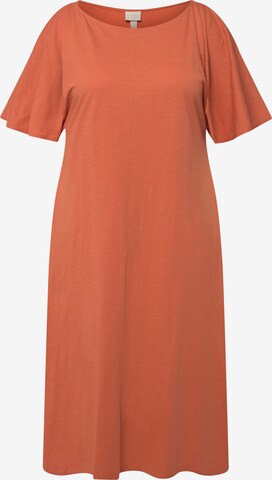 Ulla Popken Kleid  (GOTS) in Orange: predná strana