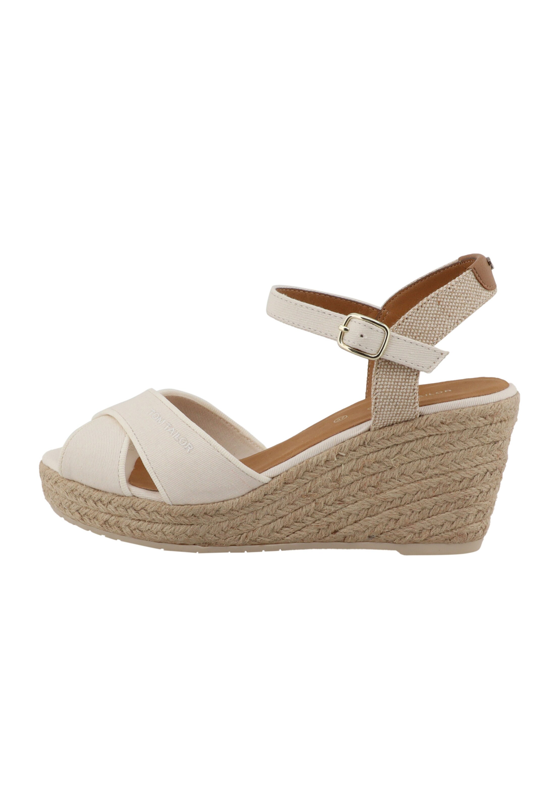 TOM TAILOR Sandale 'Mules' in Beige