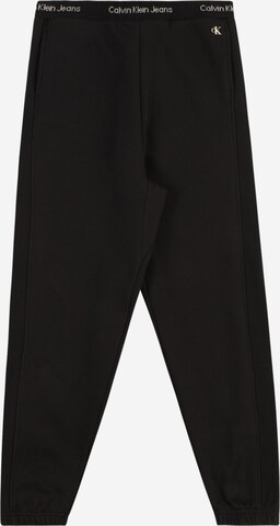 Tapered Pantaloni 'INTARSIA' di Calvin Klein Jeans in nero: frontale