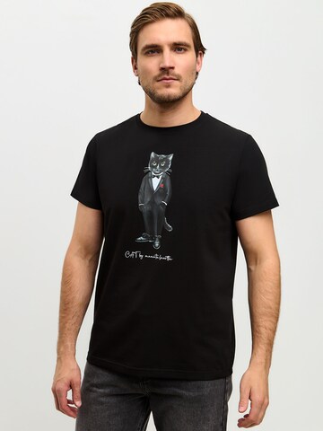 CAT by Maniita Lacitta Shirt in Zwart: voorkant