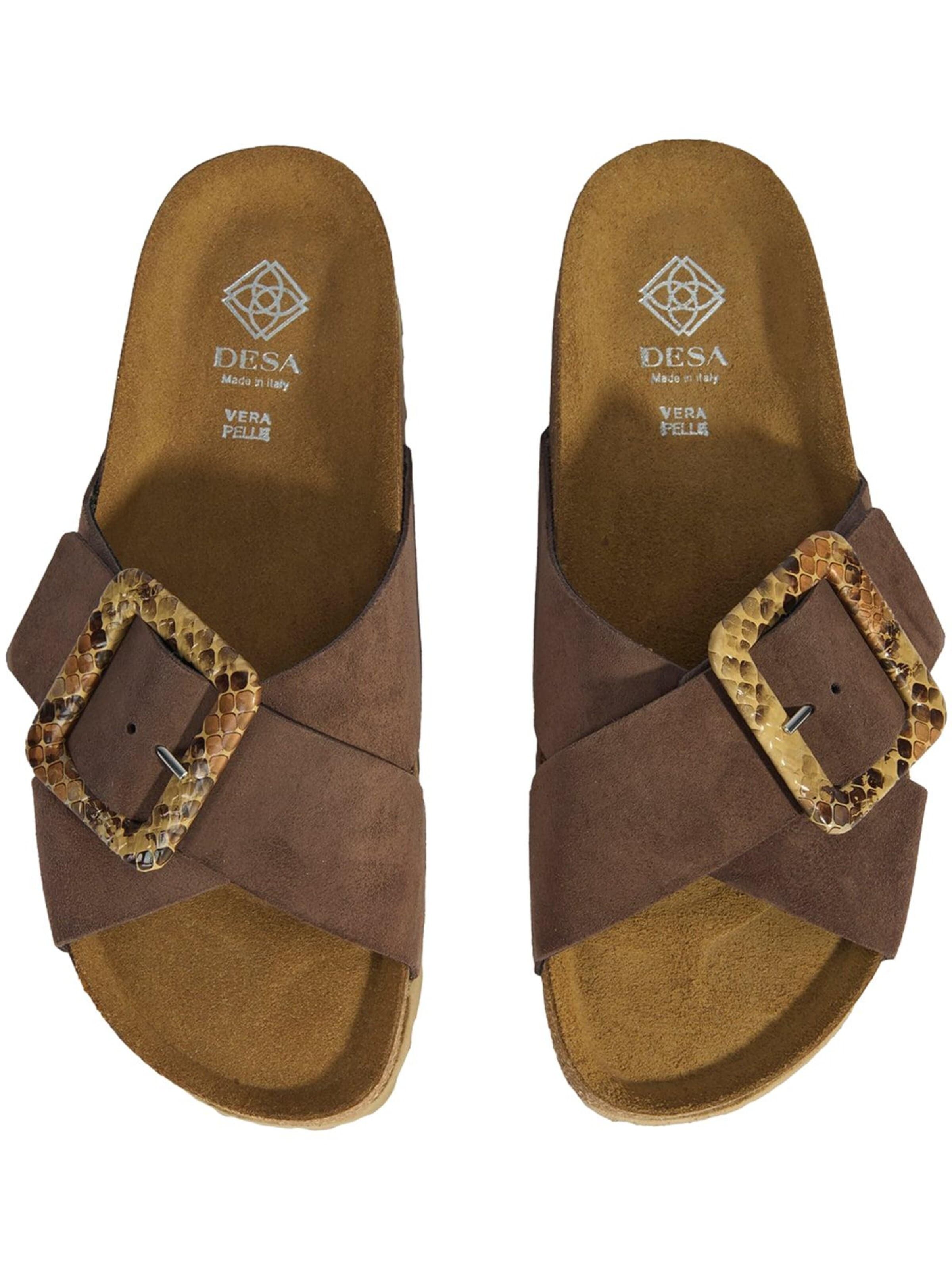 Desa Slippers 'Hausschuhe' in Brown