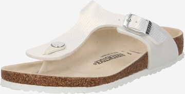 BIRKENSTOCK Sandals & Slippers 'Gizeh' in White: front