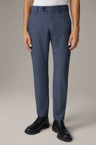 Coupe slim Pantalon chino ' Code ' STRELLSON en bleu : devant