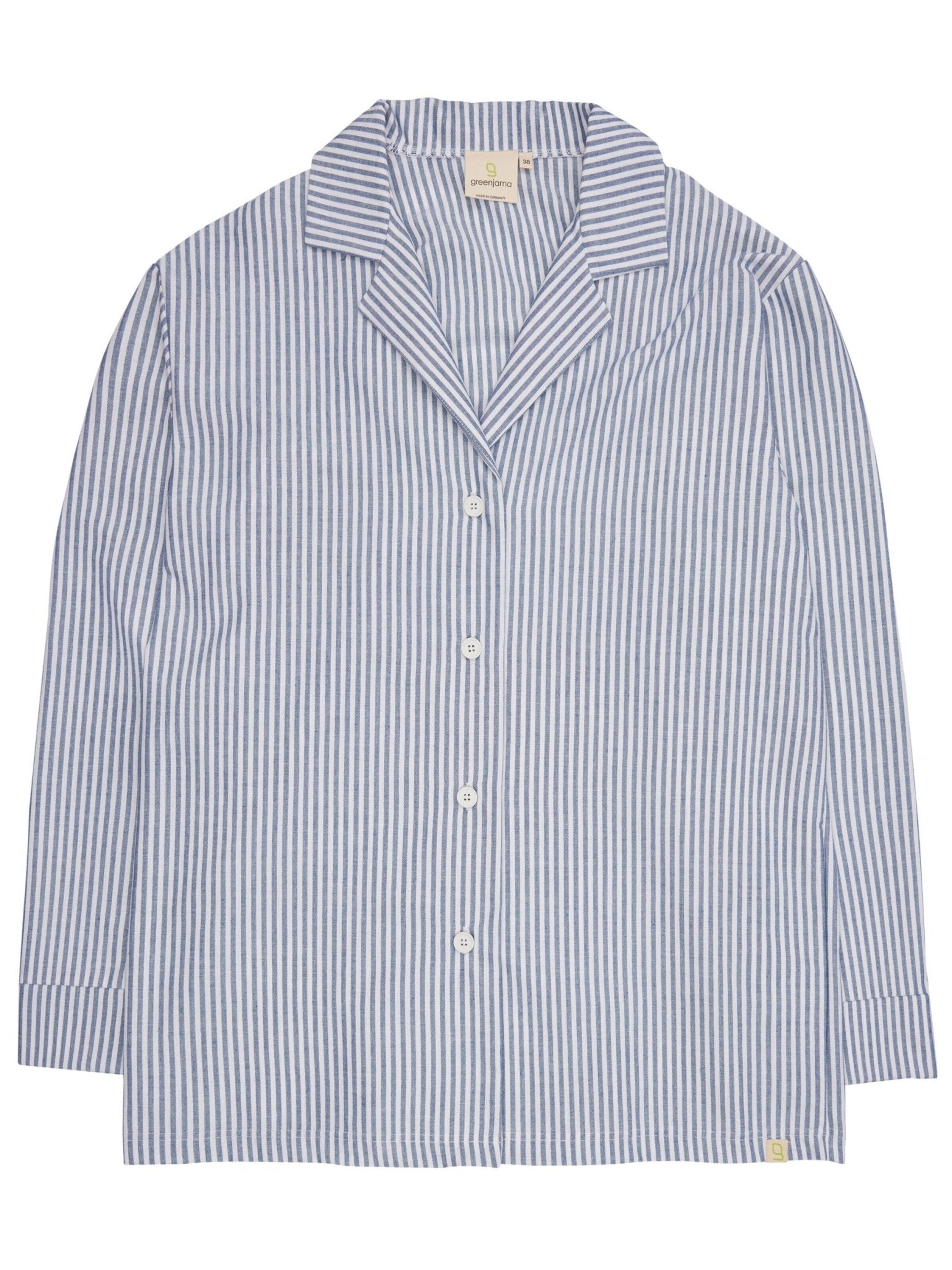 greenjama Schlafshirt‌‌‌ in Blau: Vorderseite