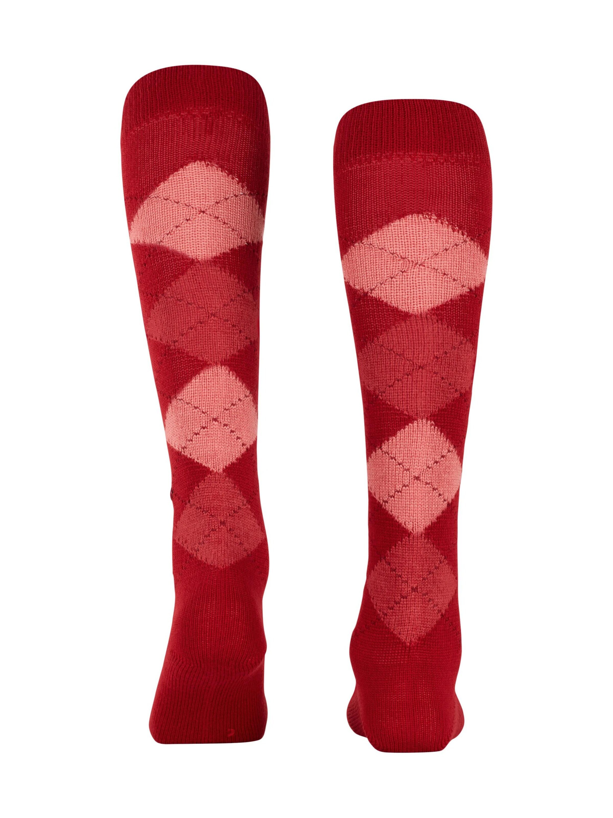 BURLINGTON Overknee Strümpfe 'Whitby'‌ in Rot