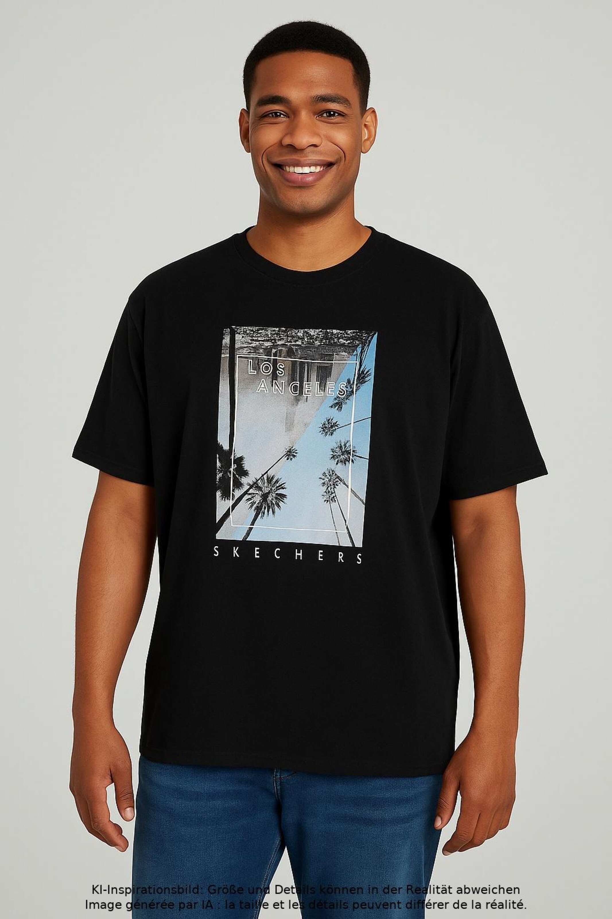 SKECHERS Shirt in XXL in Black: front