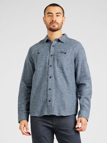 RVCA Regular fit Overhemd 'HARVEST NEPS' in Blauw: voorkant