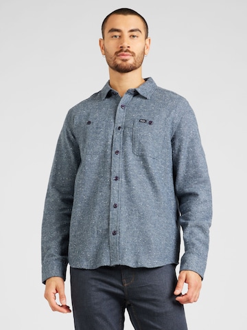 RVCA Regular fit Overhemd 'HARVEST NEPS' in Blauw: voorkant