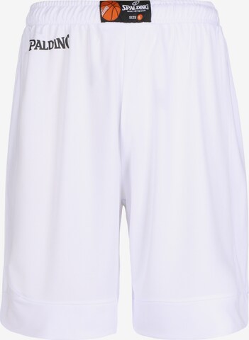 SPALDING Loose fit Workout Pants 'Hustle' in White: front