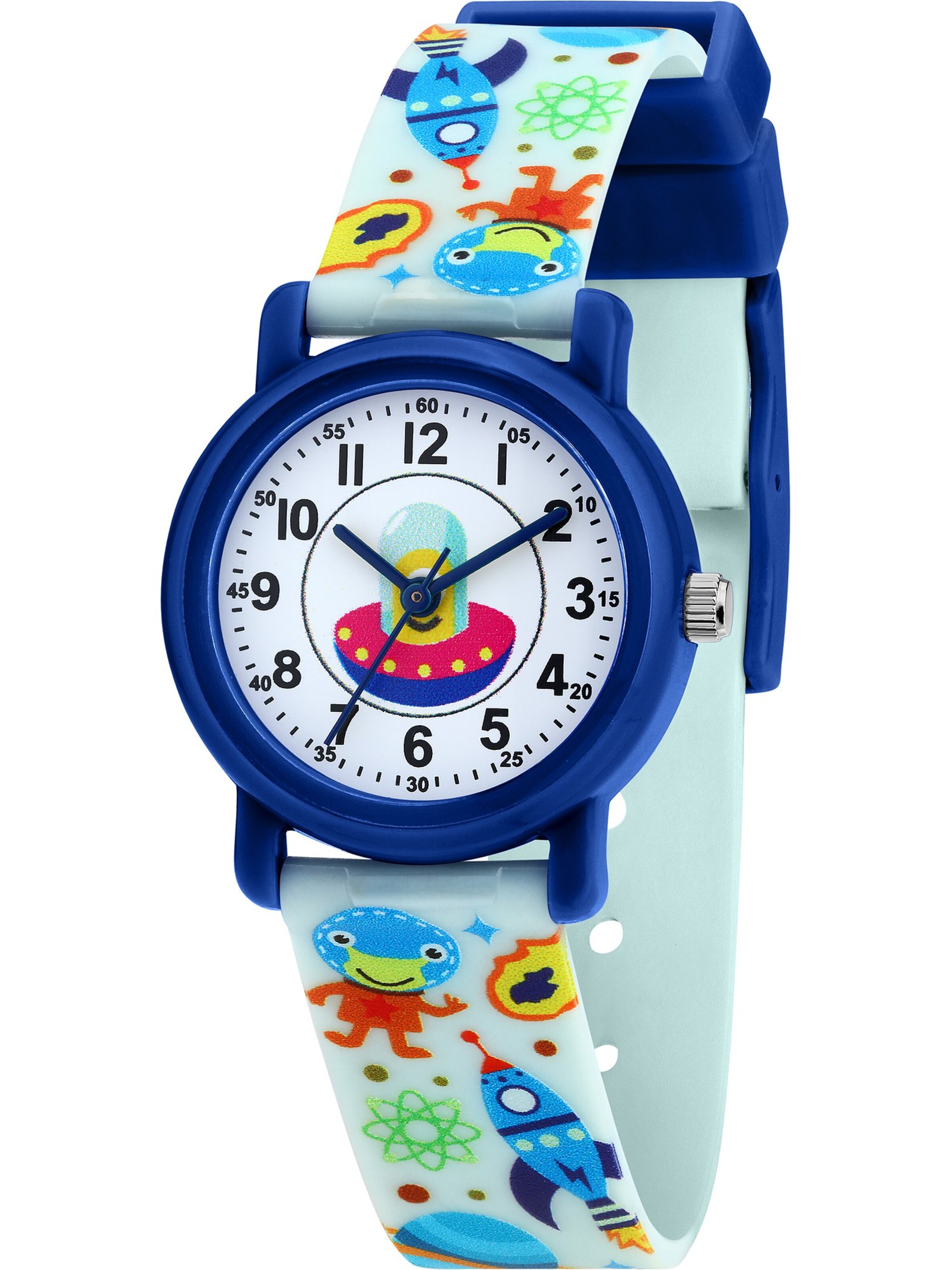 FAVS Little Friends Uhr in Blau: Vorderseite