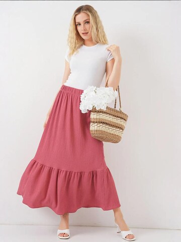 Bigdart Skirt in Pink: front