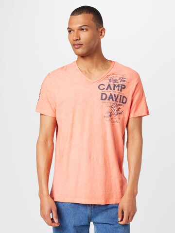 CAMP DAVID T-shirt i orange: framsida