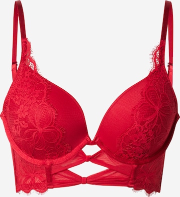 Hunkemöller T-Shirt Rintaliivi 'Marianna' värissä punainen: etupuoli