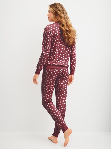 CALIDA Pyjama 'Cotton Special' in Rood