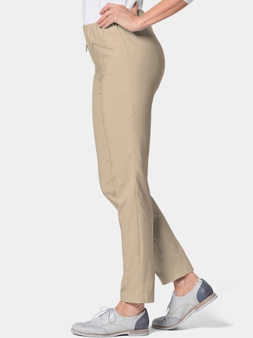 Goldner Slim fit Trousers ' LOUISA ' in Beige