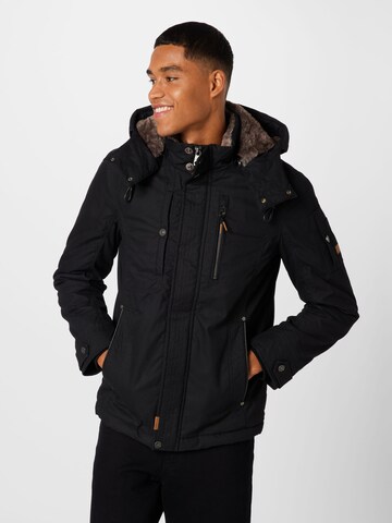 TOM TAILOR Winter jacket in Black: front