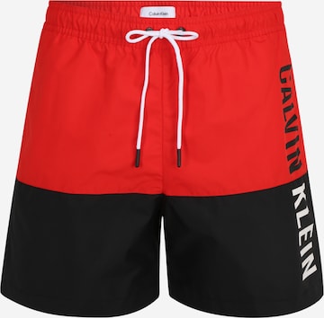 Calvin Klein Swimwear Board Shorts in Red: front