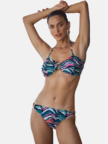 Slip costum de baie de la love & roses pe albastru: față