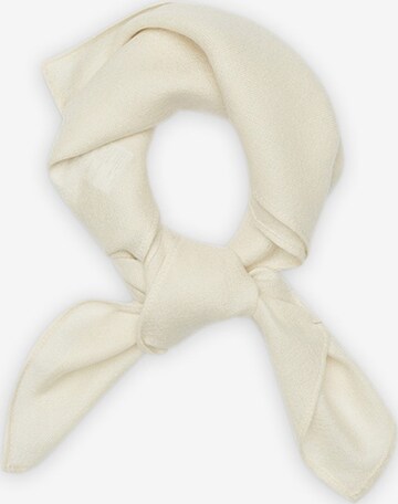 Noolur Shawl 'SUIZA' in White: front
