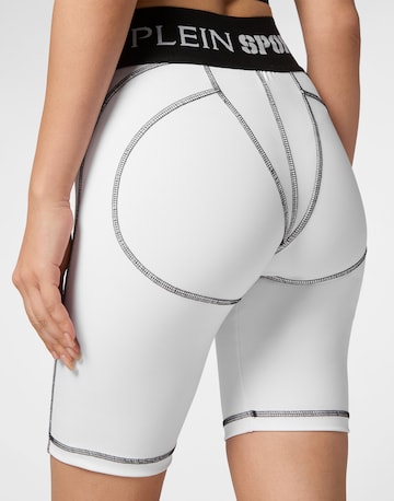 Plein Sport - Skinny Calças de desporto em branco
