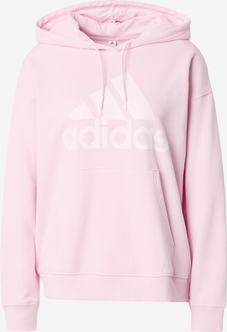 ADIDAS SPORTSWEAR Sports sweatshirt 'Essentials Big Logo French Terry' in Pink: front