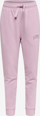 Hummel Tapered Broek in Lila: voorkant