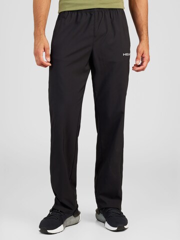 HEAD Regular Workout Pants 'CLUB' in Black: front