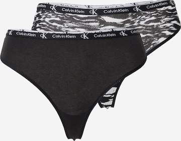 Calvin Klein Underwear - Tanga en negro: frente