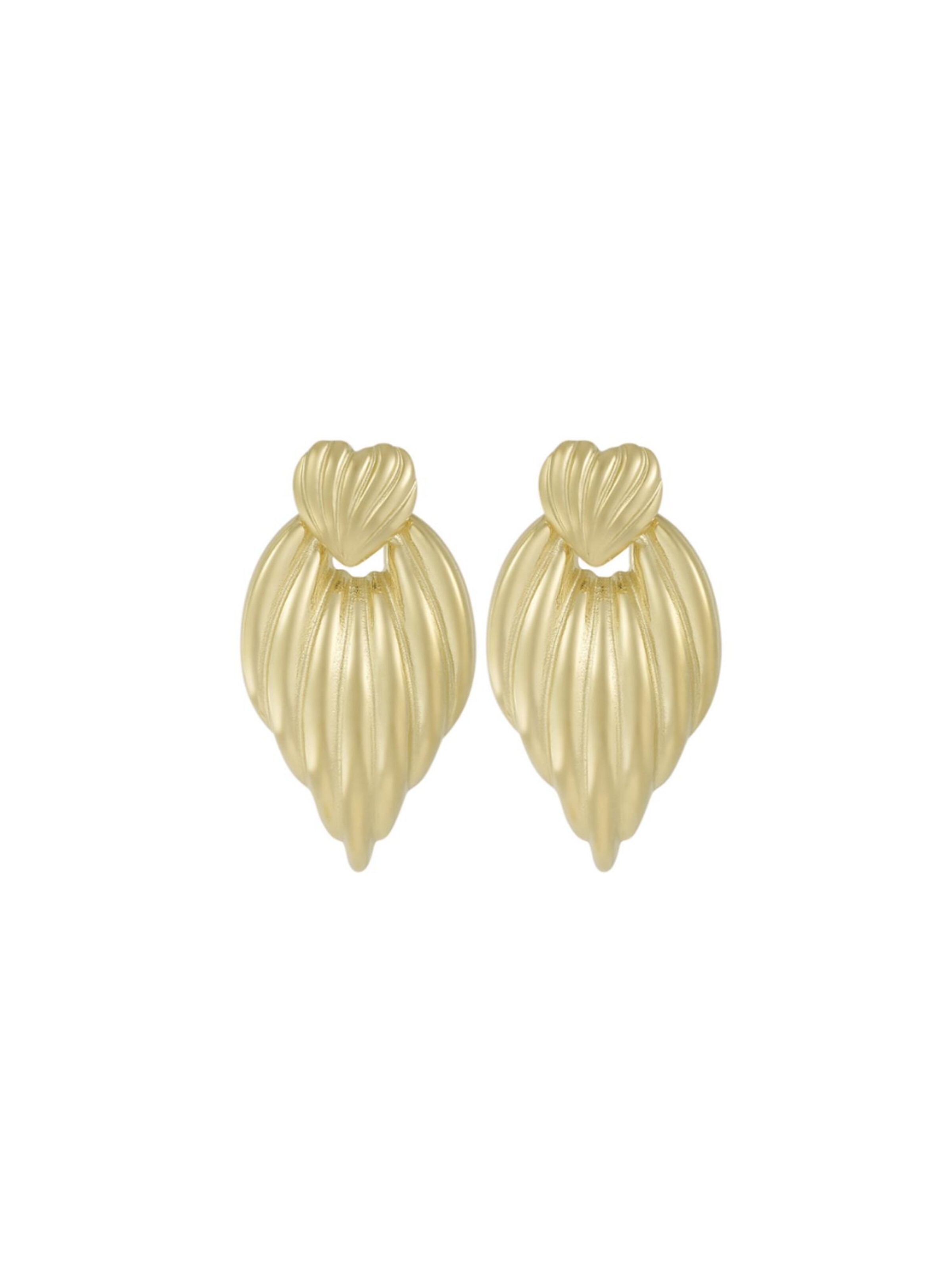 Boucles d'oreilles 'NICOLA' Cala Rose en or : devant
