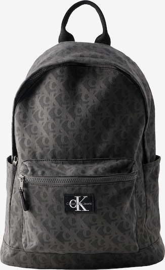 Calvin Klein Jeans Reppu 'Kids' Repeat Monogram' koossa One Size värissä tummanharmaa / musta, Tuotenäkymä