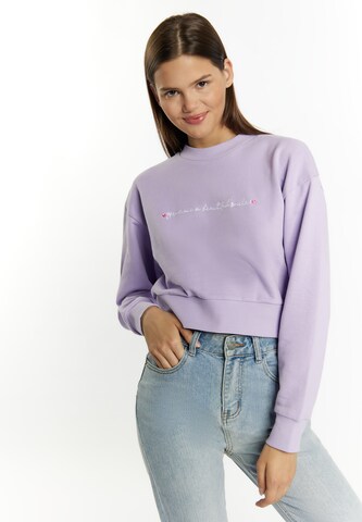 MYMO Sweatshirt 'Keepsudry' in Purple: front