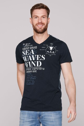 CAMP DAVID Shirt in Blue: front