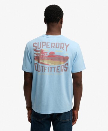 Superdry & Co Shirt 'Outdoors Mountain' in Blauw: voorkant
