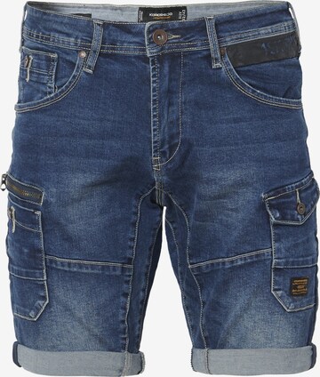 KOROSHI Regular Cargojeans in Blauw: voorkant