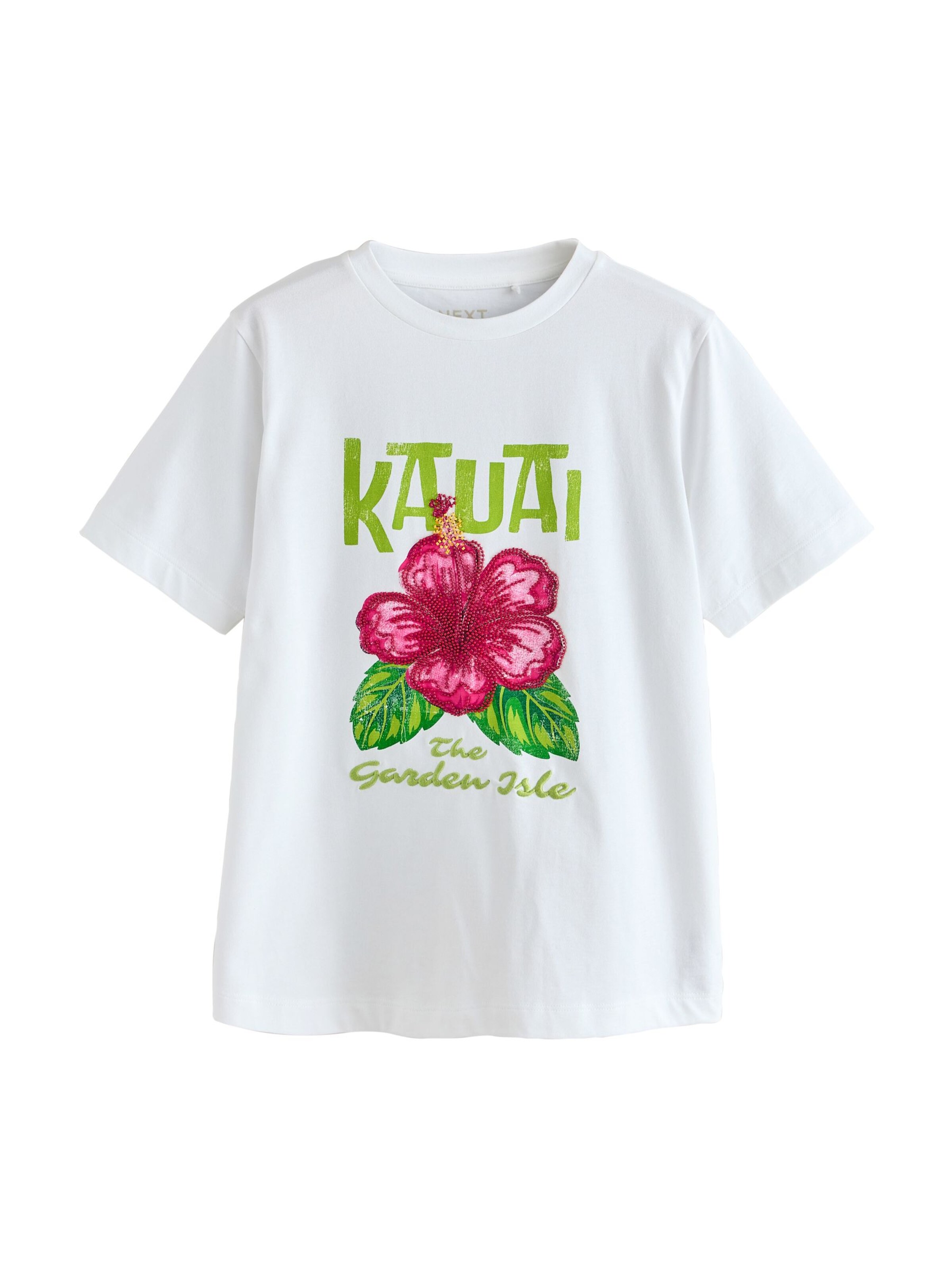 T-shirt Next en blanc : devant