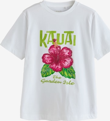 T-shirt Next en blanc : devant
