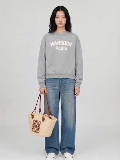 Mansour Pullover 'Paris College Sweater Heather Grey'‌‌ in hellgrau, Produktansicht