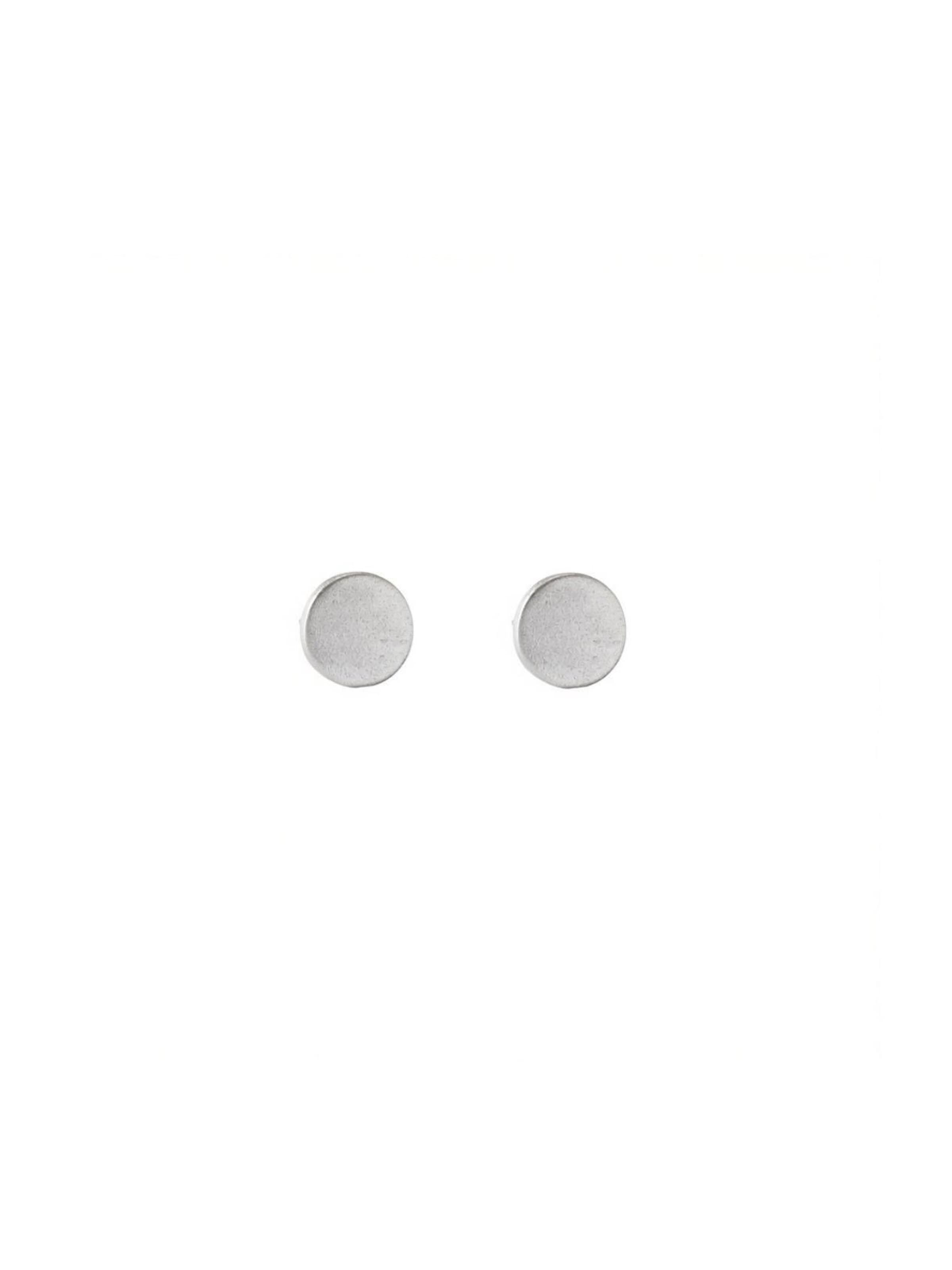 DNSK Copenhagen Øreringe 'TYRA Waterproof Silver Stainless Steel Post Earrings – Sanded Finish' i sølv
