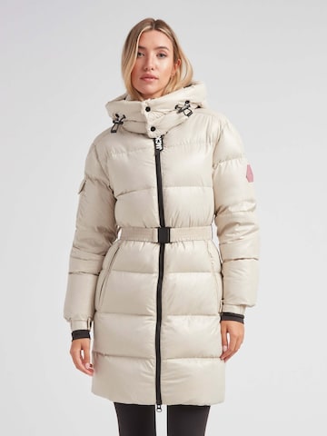 Cappotto invernale 'EZ Belted' di JACK1T in bianco: frontale