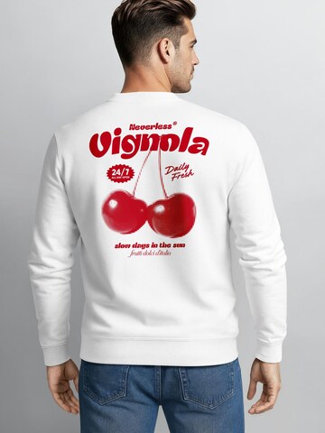 Neverless Sweatshirt 'Cherry Vignola'‌‌‌‌‌‌‌ in Weiß