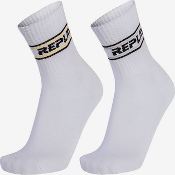 REPLAY Athletic Socks in White: front